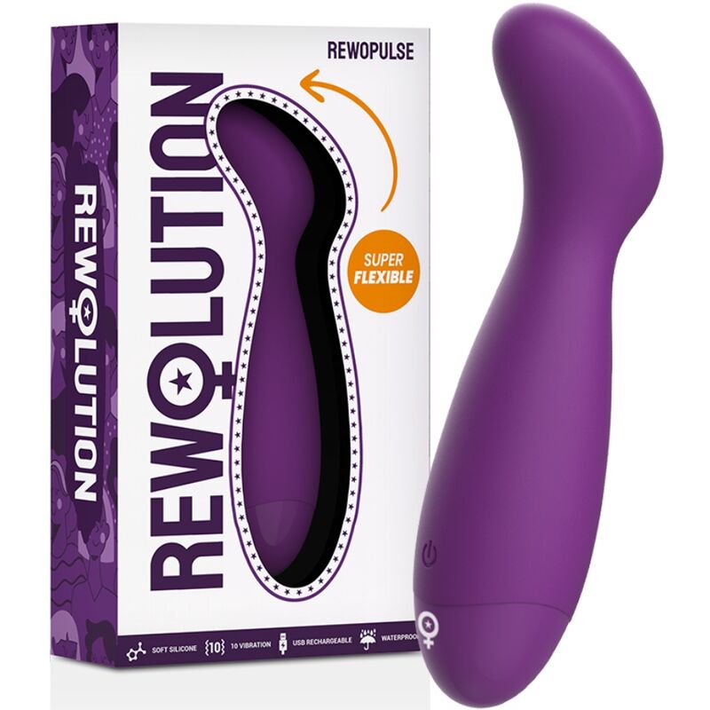 VIBRATORE FLESSIBILE STIMOLATORE PUNTO G - REWOLUTION REWOPULSE