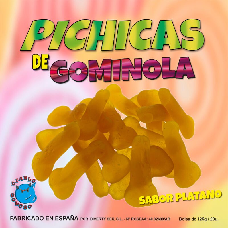CARAMELLE GOMMOSE FORMA PENE GUSTO BANANA DIABLO PICANTE