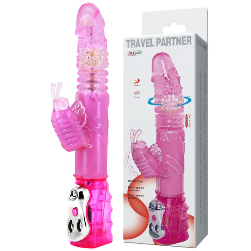 MASTURBATORE ROTANTE UP/DOWN PER LEI TRAVEL PARTNER RABBIT ROSA