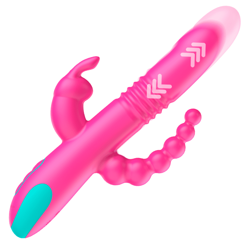 VIBRATORE TRIPLA STIMOLAZIONE HAPPY LOKY DONALD: ANALE, PUNTO G, CLITORIDE COMPATIBILE CON WATCHME WIRELESS TECHNOLOGY