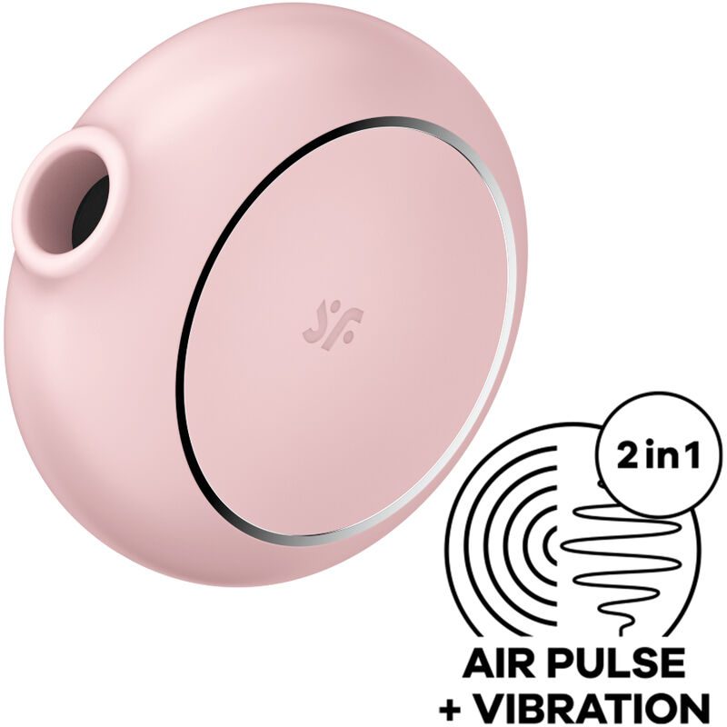 STIMOLATORE CLITORIDE SATISFYER VAGINA LOVER 2 DOPPIO STIMOLATORE DI IMPULSI D'ARIA E VIBRATORE - ROSA