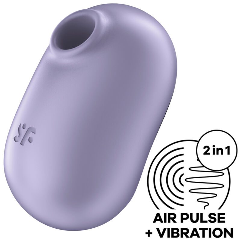 SATISFYER PRO TO GO 2 STIMOLATORE E VIBRATORE A DOPPIO IMPULSO D'ARIA - VIOLA