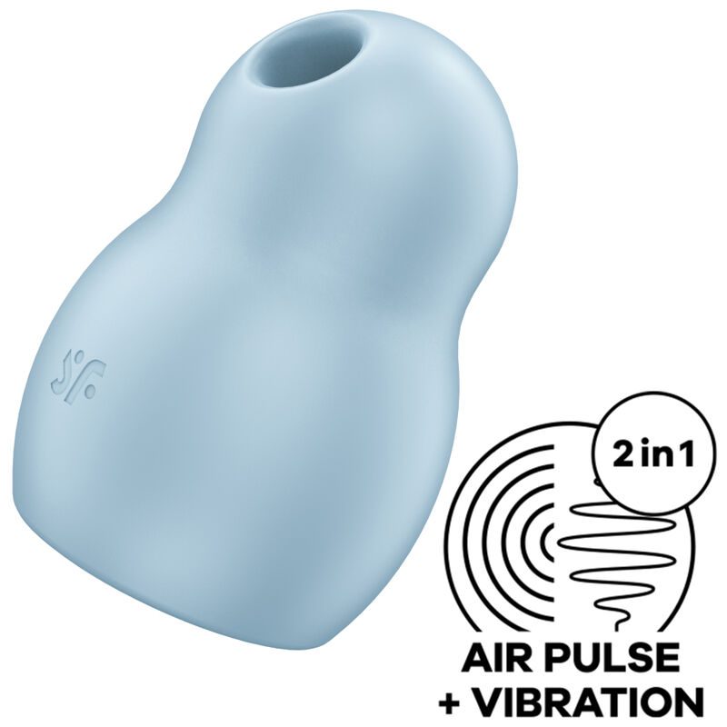 SATISFYER PRO TO GO 1 STIMOLATORE E VIBRATORE A DOPPIO IMPULSO D'ARIA - BLU