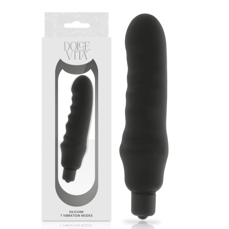 VIBRATORE IN SILICONE DOLCE VITA - NERO