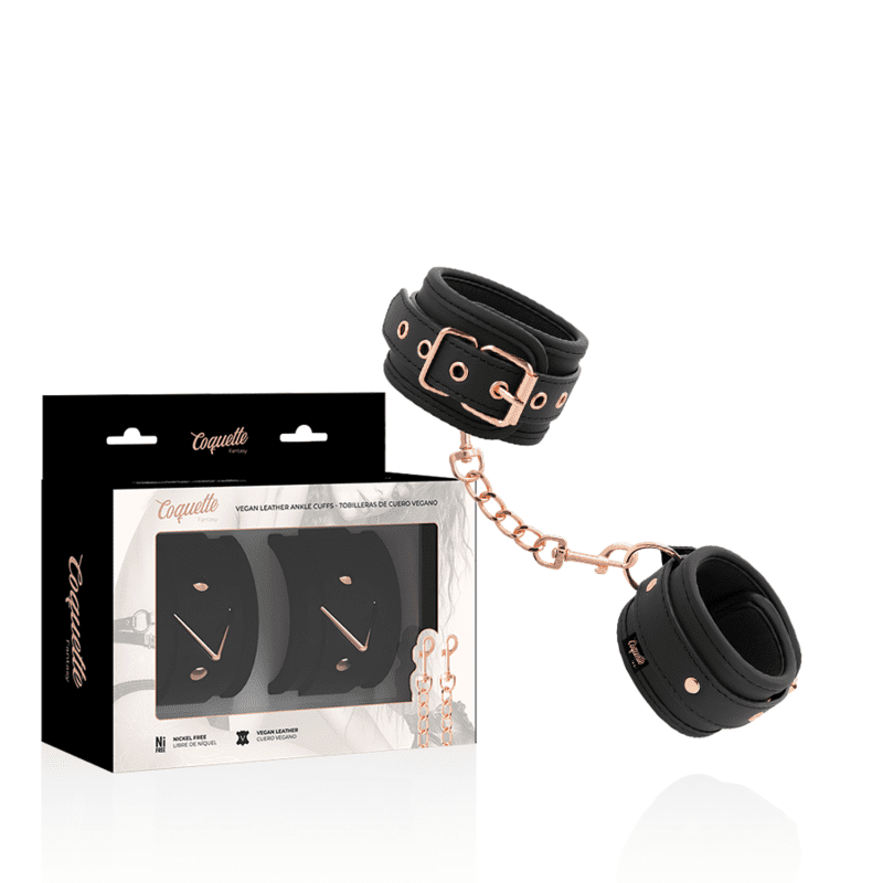 MANETTE IN SIMILPELLE CON CINTURINO PER POLSI O CAVIGLIE COQUETTE CHIC DESIRE FANTASY