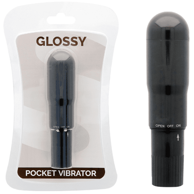 GLOSSY POCKET VIBRATORE NERO