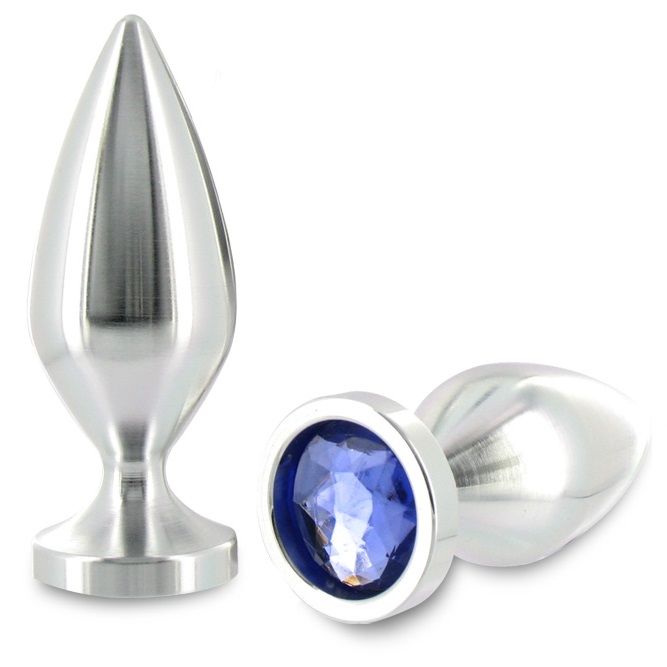 PLUG ANALE METALLICO CRISTALLO DIAMANTATO MEDIO 8,89CM