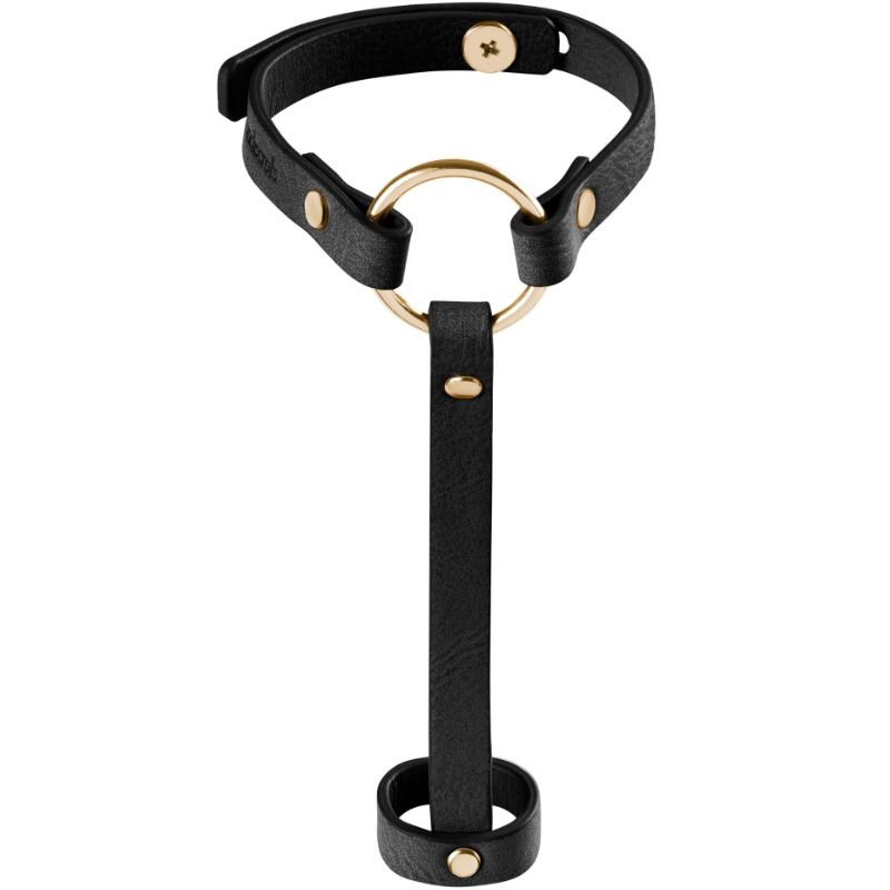 BRACCIALE IN ECOPELLE NERA BIJOUX INDISCRETS MAZE HAND