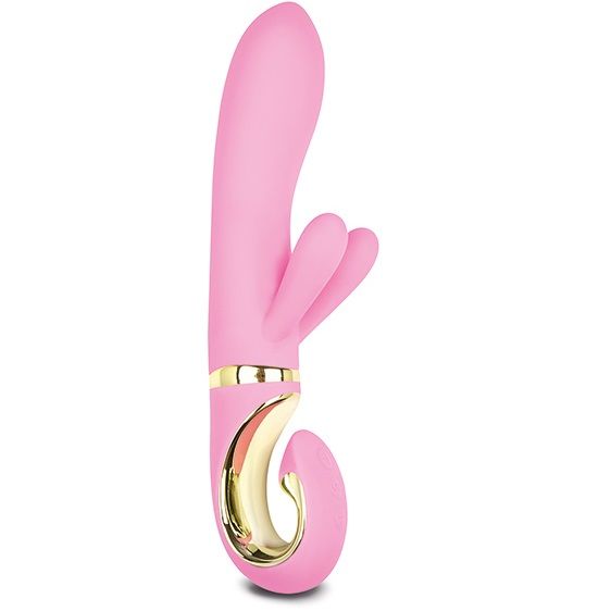 VIBRATORE PUNTO G TRE STIMOLAZIONI SIMULTANEE GRABBIT - ROSA