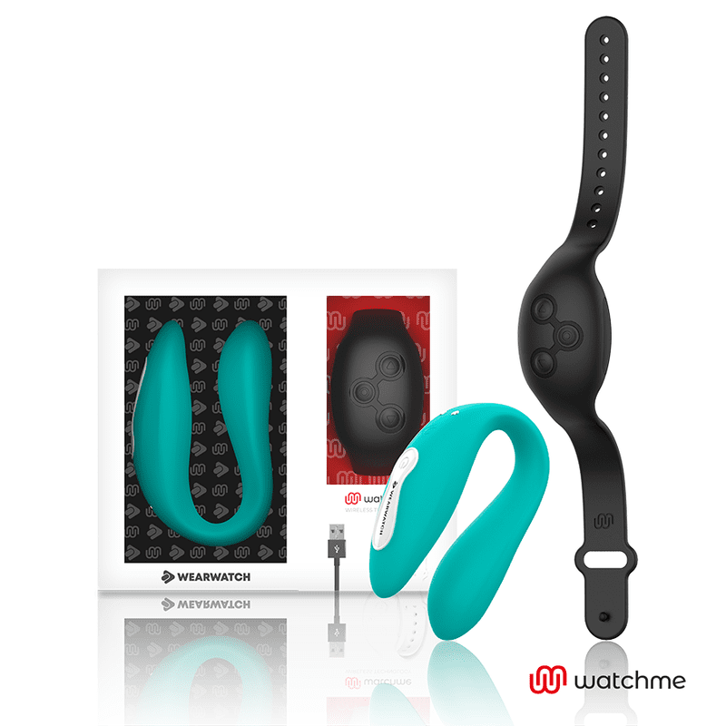VIBRATORE DUAL TECHNOLOGY CON OROLOGIO WATCHME AQUAMARINA / NERO