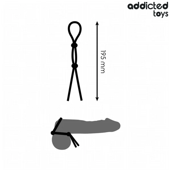 Addicted Toys - Corda in Silicone per il Pene a Doppio Anello 4