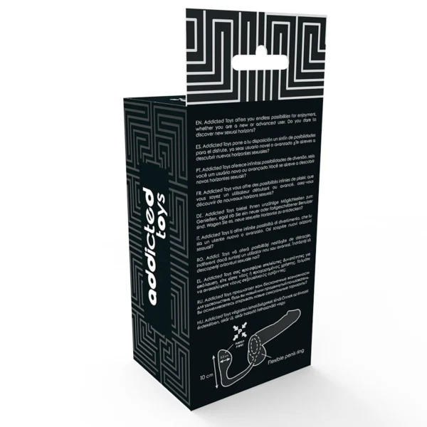 Addicted Toys - Plug Anale con Anello Pene Nero 5