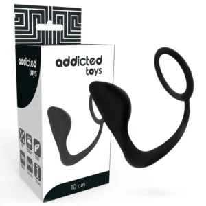 Addicted Toys - Plug Anale con Anello Pene Nero Addicted Toys - Plug Anale con Anello Pene Nero