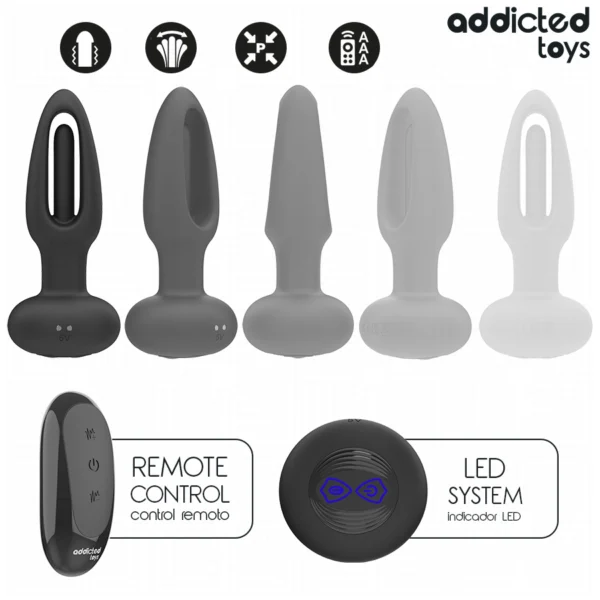 Addicted Toys - Plug Anale con Lingua Vibrante e Telecomando 5 Addicted Toys - Plug Anale con Lingua Vibrante e Telecomando 5