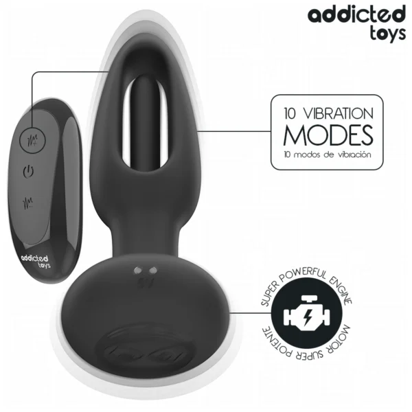 Addicted Toys - Plug Anale con Lingua Vibrante e Telecomando 6 Addicted Toys - Plug Anale con Lingua Vibrante e Telecomando 6