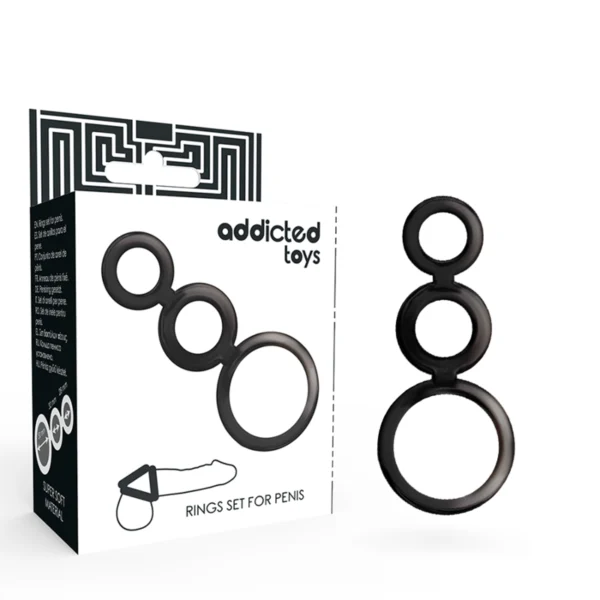 Addicted Toys - Set di Anelli per Pene - Fumo Addicted Toys - Set di Anelli per Pene - Fumo