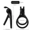 Armony - Anello Vibratore Doppio Traveller per Coppia Rabbit Black 3