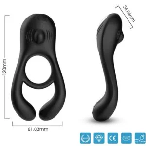 Armony - Anello Vibratore Doppio Veyron Giocattolo per Coppia Nero Armony - Anello Vibratore Doppio Veyron Giocattolo per Coppia Nero