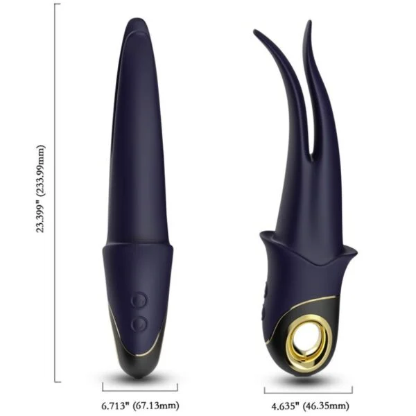 Armony - Vibratore Ombra Doppia Testa Teasing Blu 4