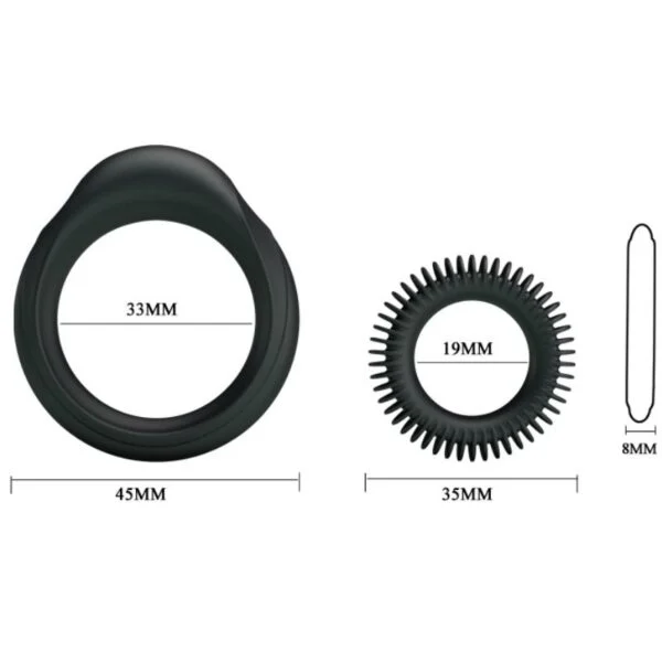 Baile - Kit 2 Anelli in Silicone Ring Manhood 5 Baile - Kit 2 Anelli in Silicone Ring Manhood 5