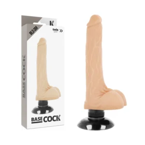 Basecock - Vibratore Realistico 2-1 Naturale 18.5 cm -O- 4 cm