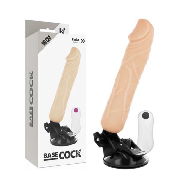 Basecock - Vibratore Realistico Telecomando Flesh 20 cm -O- 4 cm Basecock - Vibratore Realistico Telecomando Flesh 20 cm -O- 4 cm