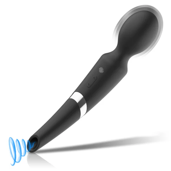 Black&Silver - Beck Bacchetta e Ventosa 2 in 1 in Silicone 3