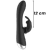 Black&Silver - Dj. Stimolatore Coniglio in Silicone Ricaricabile Adam Nero 7