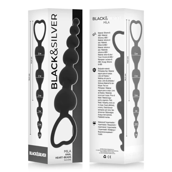 Black&Silver - Mila Anale Catena di Cuori 18 cm 6 Black&Silver - Mila Anale Catena di Cuori 18 cm 6