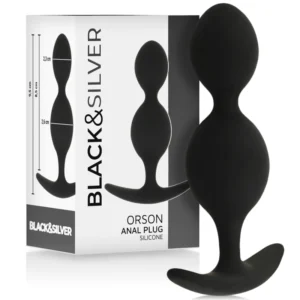 Black&Silver - Orson Plug in Silicone 2 Onde Anal 9 cm