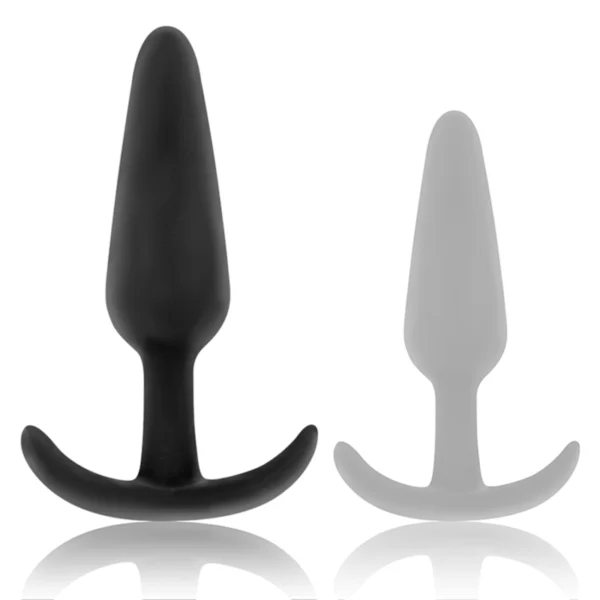 Black&Silver - Plug Anale in Silicone Kael con Manico Medio 3