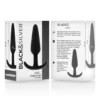 Black&Silver - Plug Anale in Silicone Kael con Manico Medio 5