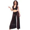 Chilirose - Cr 4857 Set Top e Pantaloni Neri Taglia XL