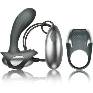 Climaximum - Excite Kit Anello per il Pene + Massaggiatore per la Prostata con Filo Climaximum - Excite Kit Anello per il Pene + Massaggiatore per la Prostata con Filo