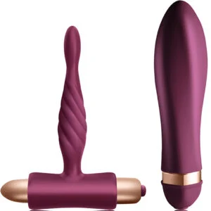 Climaximum - Kit Sfida Vibratore Twisted + Plug Anale per Principianti