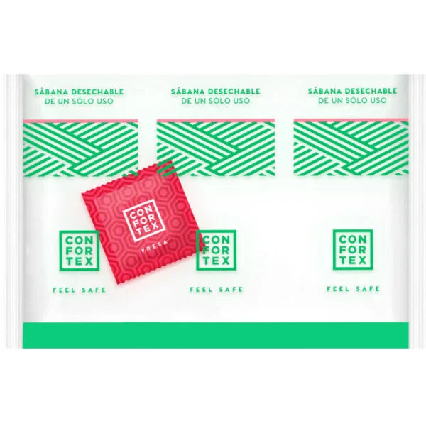 Confortex - Lenzuola Igienica Monouso , Sacca Singola + Preservativo Fragola Confortex - Lenzuola Igienica Monouso , Sacca Singola + Preservativo Fragola