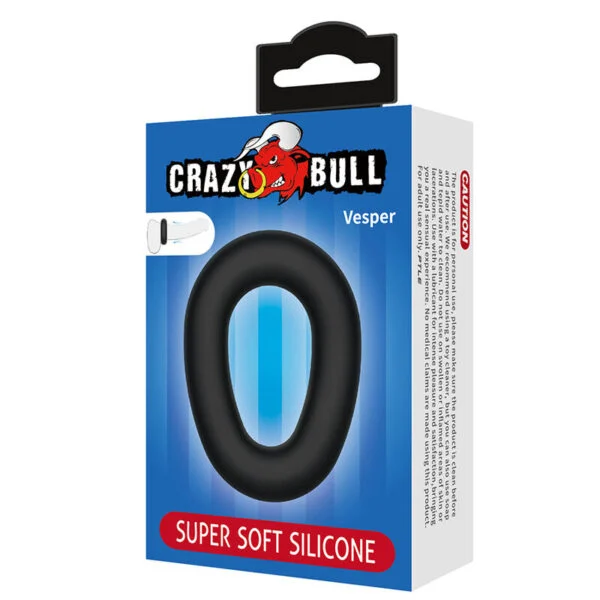 Crazy Bull - Vesper Anello per Pene in Silicone Super Morbido Nero 7 Crazy Bull - Vesper Anello per Pene in Silicone Super Morbido Nero 7