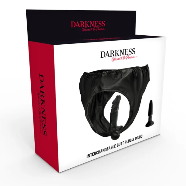 Darkness - Slip con Tappo e Dildo Intercambiabile 4 Darkness - Slip con Tappo e Dildo Intercambiabile 4