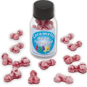 Diablo Picante - 12 Caramelle per Giovani Forma di Pene Fragola/Ciliegia Diablo Picante - 12 Caramelle per Giovani Forma di Pene Fragola/Ciliegia