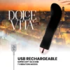 Dolce Vita - Vibratore Ricaricabile Due Nero 7 Velocità 5