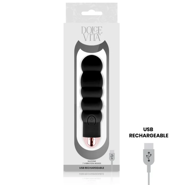 Dolce Vita - Vibratore Ricaricabile Sei Nero 7 Velocità 3