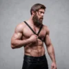 Fetish Submissive Attitude - Imbracatura in Ecopelle con Petto Incrociato da Uomo 3