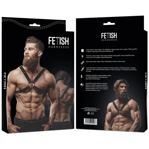 Fetish Submissive Attitude - Imbracatura in Ecopelle con Petto Incrociato da Uomo 6
