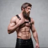 Fetish Submissive Attitudine - Imbracatura per il Petto in Ecopelle da Uomo con Borchie 3