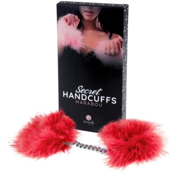 Gioco Segreto - Manette Marabou Rosso 2 Gioco Segreto - Manette Marabou Rosso 2