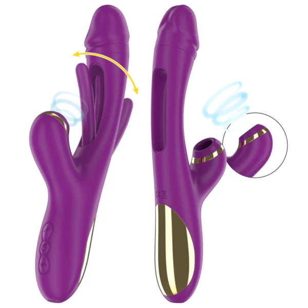 Intense - Ateneo Vibratore Multifunzione Ricaricabile 7 Vibrazioni con Lingua Oscillante e Aspirazione Viola 2 Intense - Ateneo Vibratore Multifunzione Ricaricabile 7 Vibrazioni con Lingua Oscillante e Aspirazione Viola 2