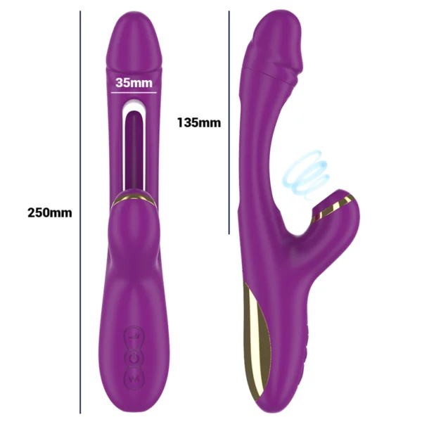 Intense - Ateneo Vibratore Multifunzione Ricaricabile 7 Vibrazioni con Lingua Oscillante e Aspirazione Viola 4 Intense - Ateneo Vibratore Multifunzione Ricaricabile 7 Vibrazioni con Lingua Oscillante e Aspirazione Viola 4