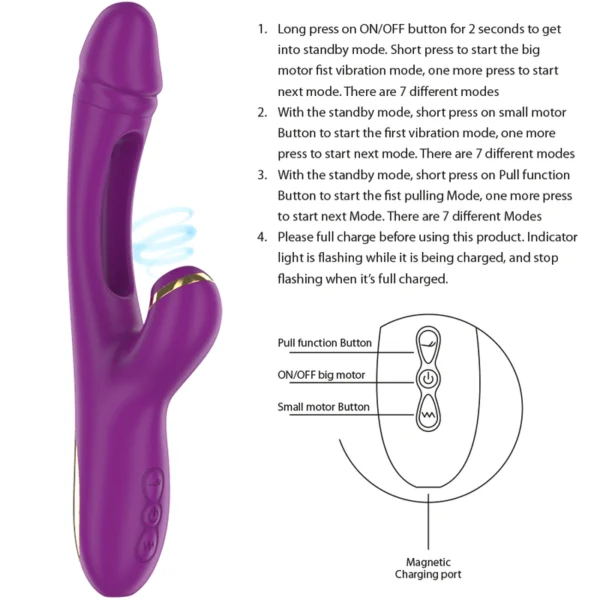 Intense - Ateneo Vibratore Multifunzione Ricaricabile 7 Vibrazioni con Lingua Oscillante e Aspirazione Viola 5 Intense - Ateneo Vibratore Multifunzione Ricaricabile 7 Vibrazioni con Lingua Oscillante e Aspirazione Viola 5