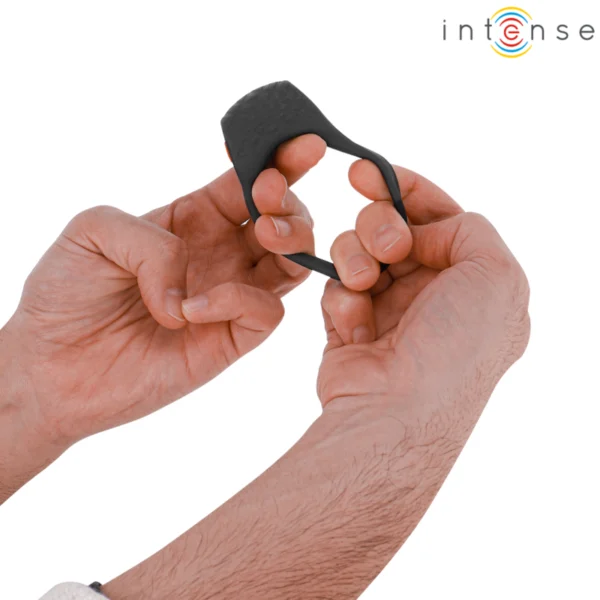 Intense - Clover Vibratore Anello per Pene 10 Vibrazioni Nero 5