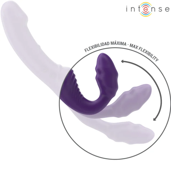 Intense - Jill Doppio Vibratore 20 cm Viola Telecomando 6
